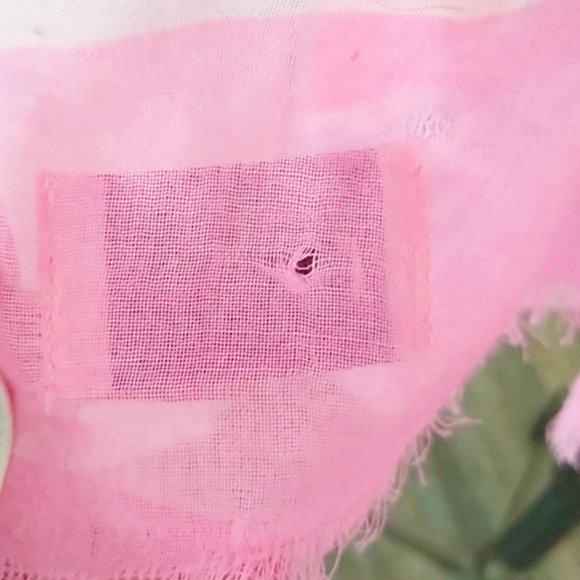 Hollister Pink & Blue Shawl Scarf Cover Up - Picture 6 of 7